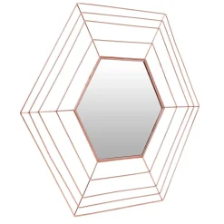 Wohnen Spiegel|Flurspiegel*Design Metall Spiegel in Kupferfarben - Monika