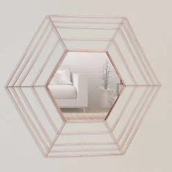 Wohnen Spiegel|Flurspiegel*Design Metall Spiegel in Kupferfarben - Monika