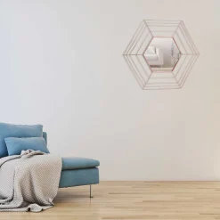 Wohnen Spiegel|Flurspiegel*Design Metall Spiegel in Kupferfarben - Monika