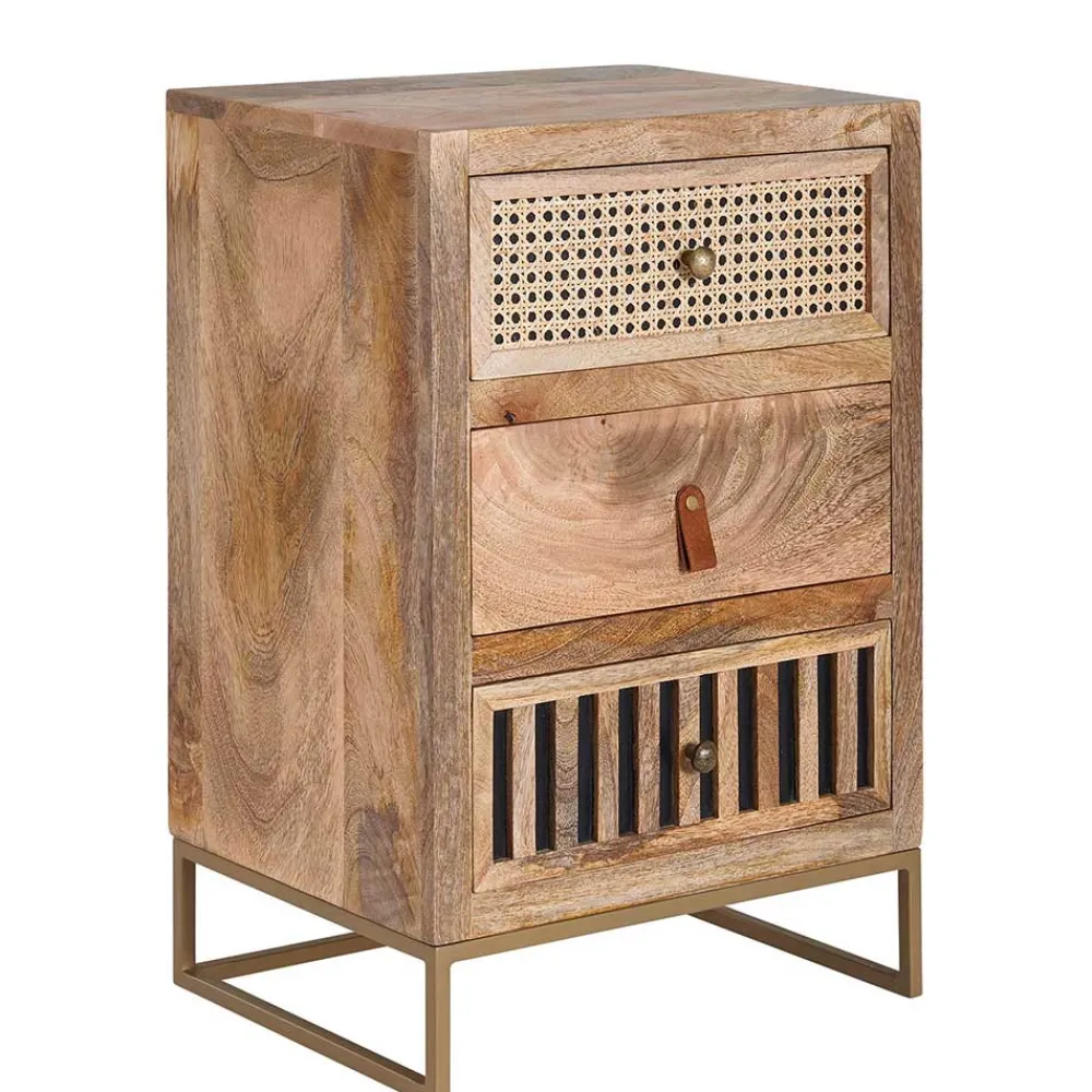 Wohnen Sideboards & Kommoden|Rattanmöbel*Design Nachtkommode aus Holz & Rattan - Kanados