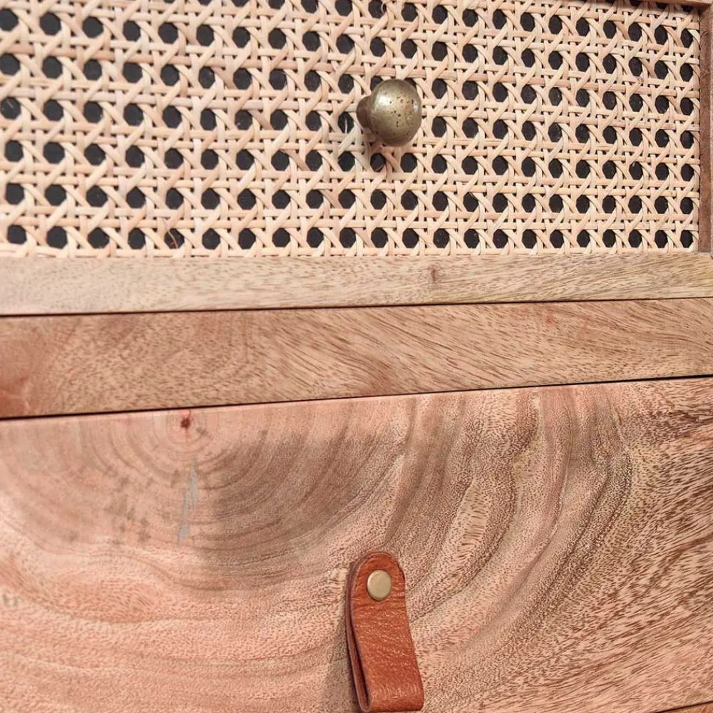 Wohnen Sideboards & Kommoden|Rattanmöbel*Design Nachtkommode aus Holz & Rattan - Kanados