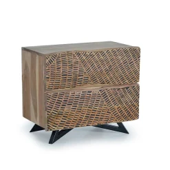 Wohnen Design Nachtkommode aus Massivholz - Merlan