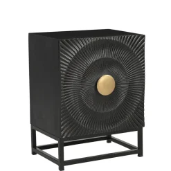 Wohnen Design Nachtschrank in Schwarz und Gold - Oglio