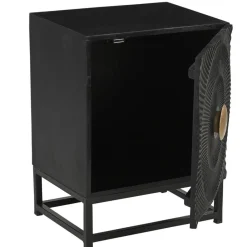 Wohnen Design Nachtschrank in Schwarz und Gold - Oglio