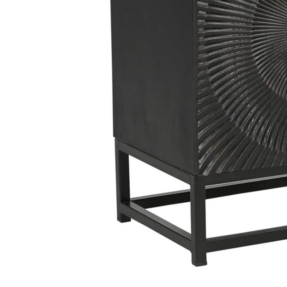 Wohnen Design Nachtschrank in Schwarz und Gold - Oglio