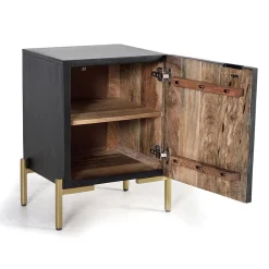 Wohnen Nachttische*Design Nachtschrank mit Mandala Schnitzerei - Synessa