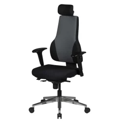 Wohnen Design Office Schreibtischstuhl in Schwarz & Grau - Tyrone