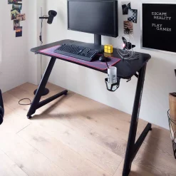 Wohnen Bürotische*Design PC Computertisch in Schwarz - Aribert