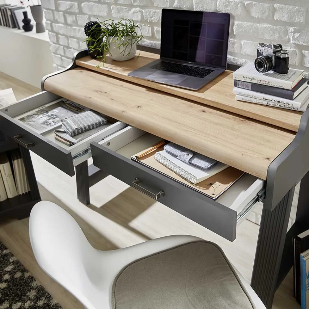 Wohnen Design PC Tisch mit Rollcontainer - Joe (zweiteilig)