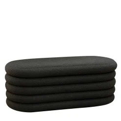 Wohnen Küchenbänke|Esszimmerbänke*Design Polsterbank in Anthrazit Boucle - Idris