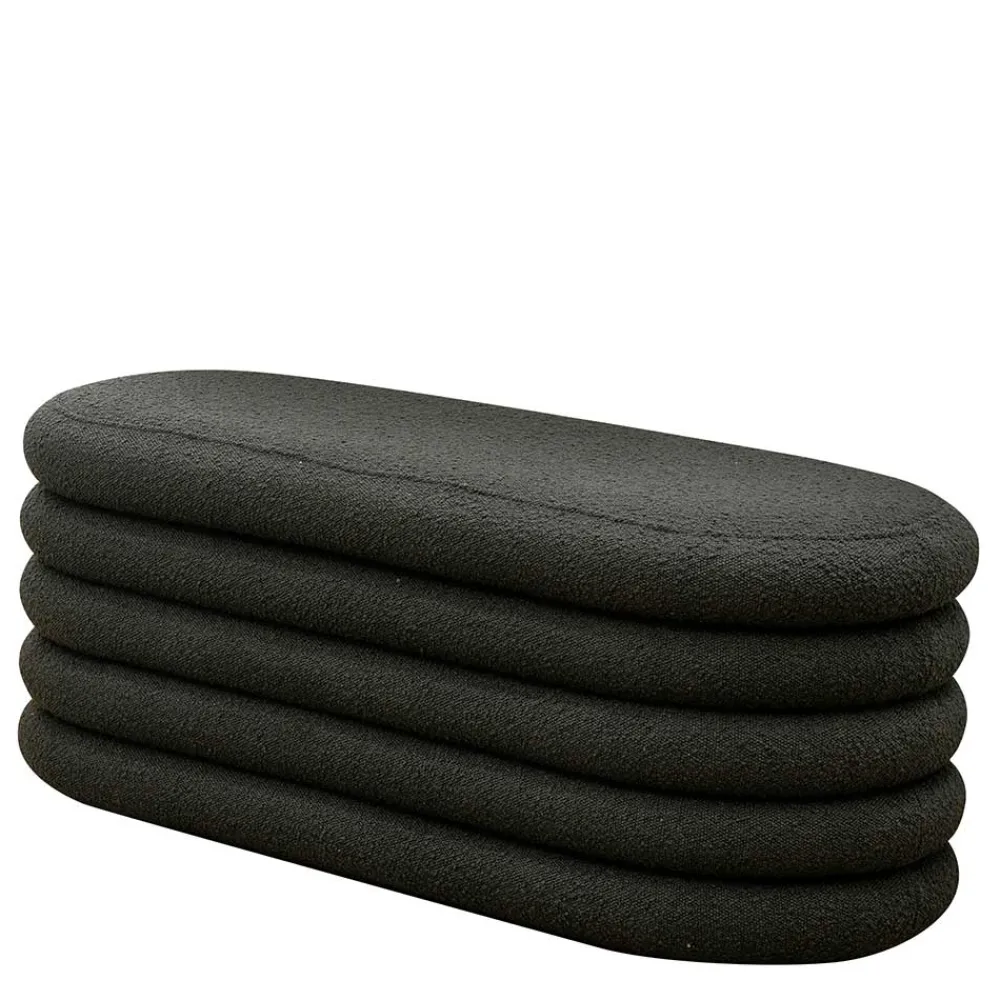 Wohnen Küchenbänke|Esszimmerbänke*Design Polsterbank in Anthrazit Boucle - Idris