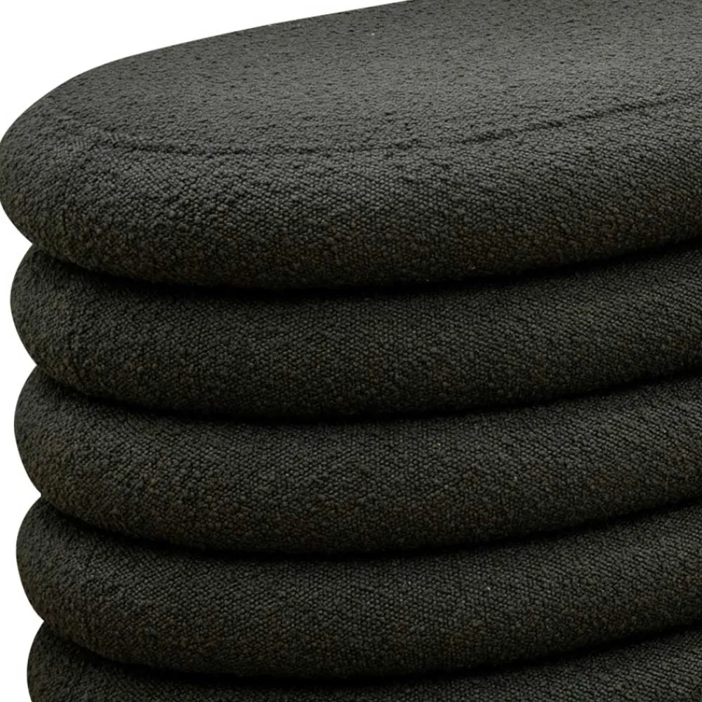 Wohnen Küchenbänke|Esszimmerbänke*Design Polsterbank in Anthrazit Boucle - Idris