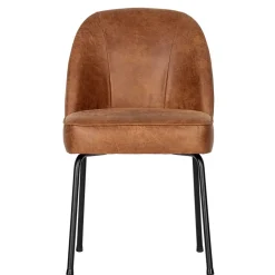 Wohnen Braune Möbel|Retro Möbel*Design Recyclingleder Stuhl in Braun - Kegadamo (2er Set)