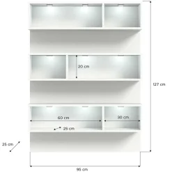 Wohnen Esszimmerregale|Wohnzimmer-Regale*Design Regal für Schuhe mit LED - Dany