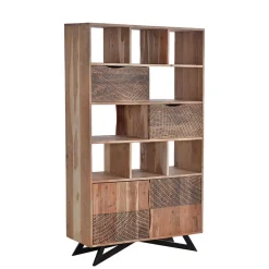 Wohnen Büro-Raumteiler*Design Regal mit Türen und Schubladen - Merlan