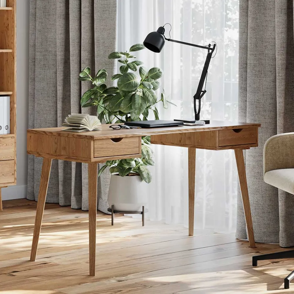 Wohnen Jugendzimmertische|Kinderschreibtische*Design Schreibtisch aus Wildeiche Massivholz - Fabijola