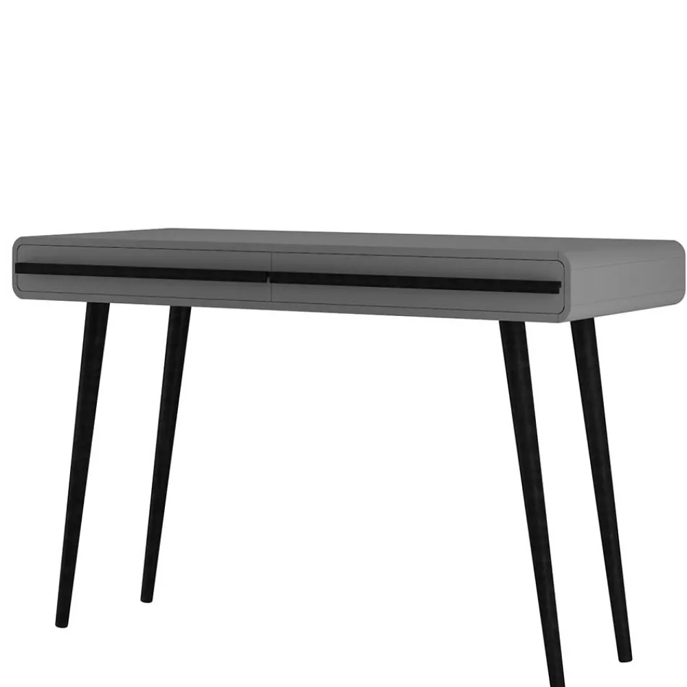 Wohnen Jugendzimmertische|Kinderschreibtische*Design Schreibtisch in Grau mit Schwarz - Pavias