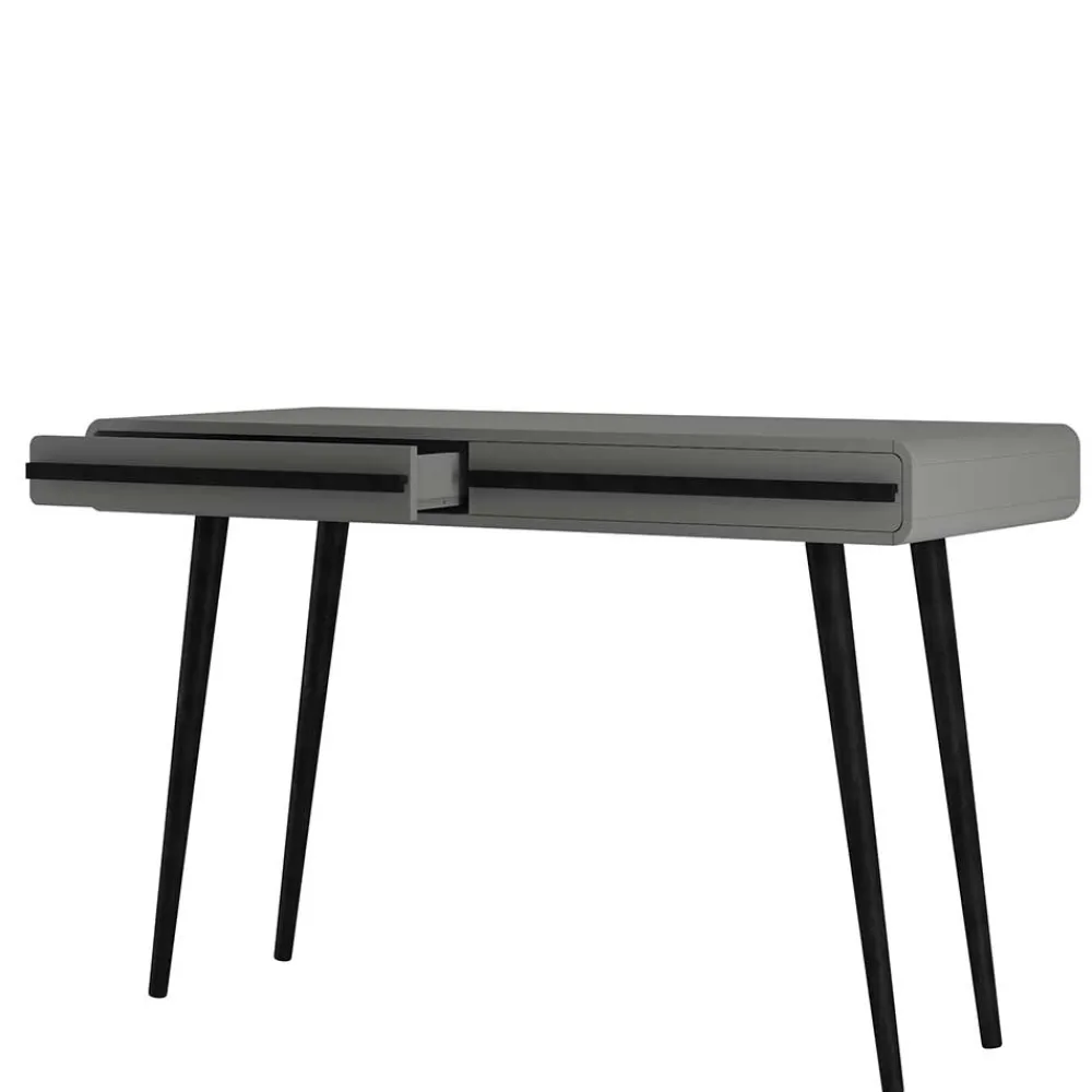Wohnen Jugendzimmertische|Kinderschreibtische*Design Schreibtisch in Grau mit Schwarz - Pavias