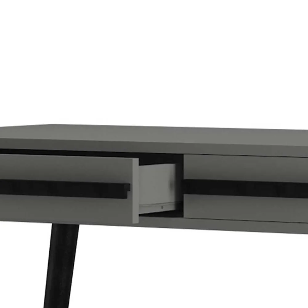 Wohnen Jugendzimmertische|Kinderschreibtische*Design Schreibtisch in Grau mit Schwarz - Pavias