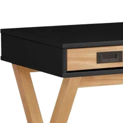 Kinder Wohnen Design Schreibtisch in Schwarz und Kiefer Natur - Adios