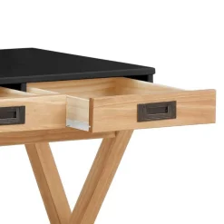 Kinder Wohnen Design Schreibtisch in Schwarz und Kiefer Natur - Adios