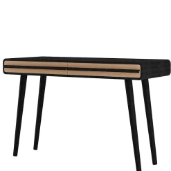 Kinder Wohnen Design Schreibtisch in Schwarz mit Eiche - Diadani