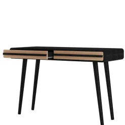 Kinder Wohnen Design Schreibtisch in Schwarz mit Eiche - Diadani