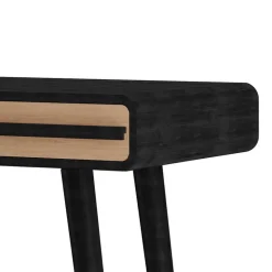 Kinder Wohnen Design Schreibtisch in Schwarz mit Eiche - Diadani