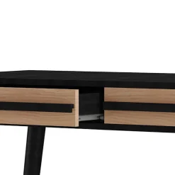 Kinder Wohnen Design Schreibtisch in Schwarz mit Eiche - Diadani