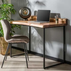 Wohnen Bürotische|Schminktische*Design Schreibtisch mit Naturkanten aus Akazie - Ilmany