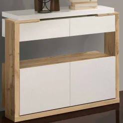 Wohnen Diele Komplett*Design Schuhkommode & Spiegel Set - Ryus (zweiteilig)