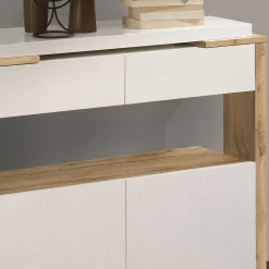 Wohnen Diele Komplett*Design Schuhkommode & Spiegel Set - Ryus (zweiteilig)