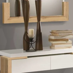 Wohnen Diele Komplett*Design Schuhkommode & Spiegel Set - Ryus (zweiteilig)