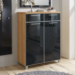 Wohnen Design Schuhschrank Lalaika in Eiche Bianco Anthrazit