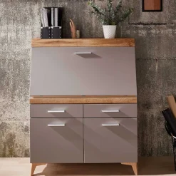 Wohnen Esszimmerschränke|Highboards*Design Sekretär in Grau & Eiche NB - Zella