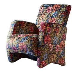 Wohnen Design Sessel mit Blumen Stoff bunt - Blumea