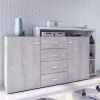 Wohnen Küchenschränke|Sideboards*Design Sideboard in Beton Optik & Weiß - Venatio