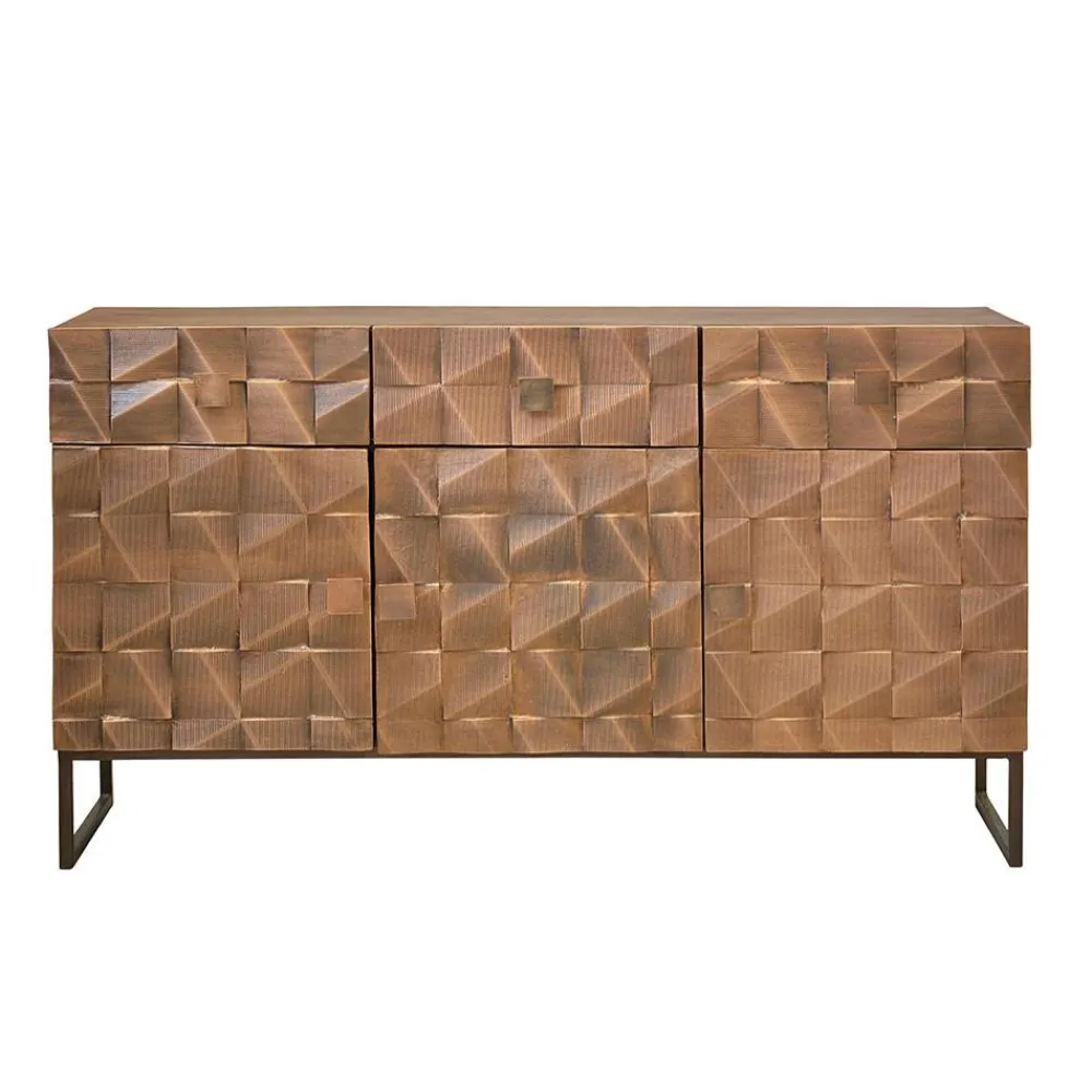 Wohnen Küchenschränke|Designermöbel*Design Sideboard in Bronze und Mango Natur - Bensez