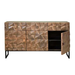 Wohnen Küchenschränke|Designermöbel*Design Sideboard in Bronze und Mango Natur - Bensez