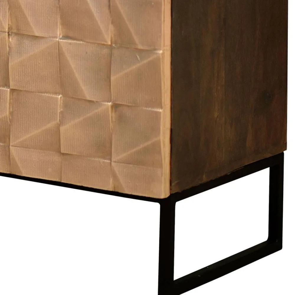 Wohnen Küchenschränke|Designermöbel*Design Sideboard in Bronze und Mango Natur - Bensez