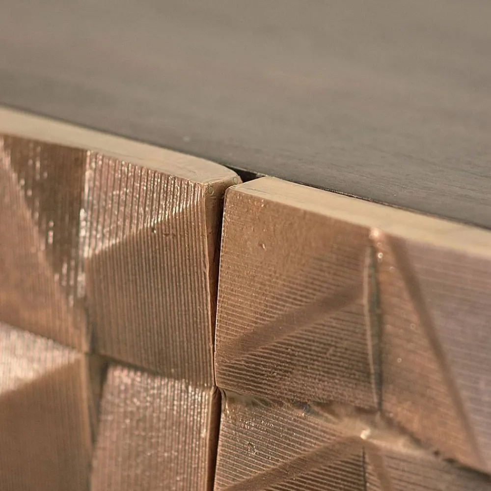 Wohnen Küchenschränke|Designermöbel*Design Sideboard in Bronze und Mango Natur - Bensez