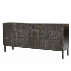 Wohnen Braune Möbel|Küchenschränke*Design Sideboard in Walnuss Braun - Solu