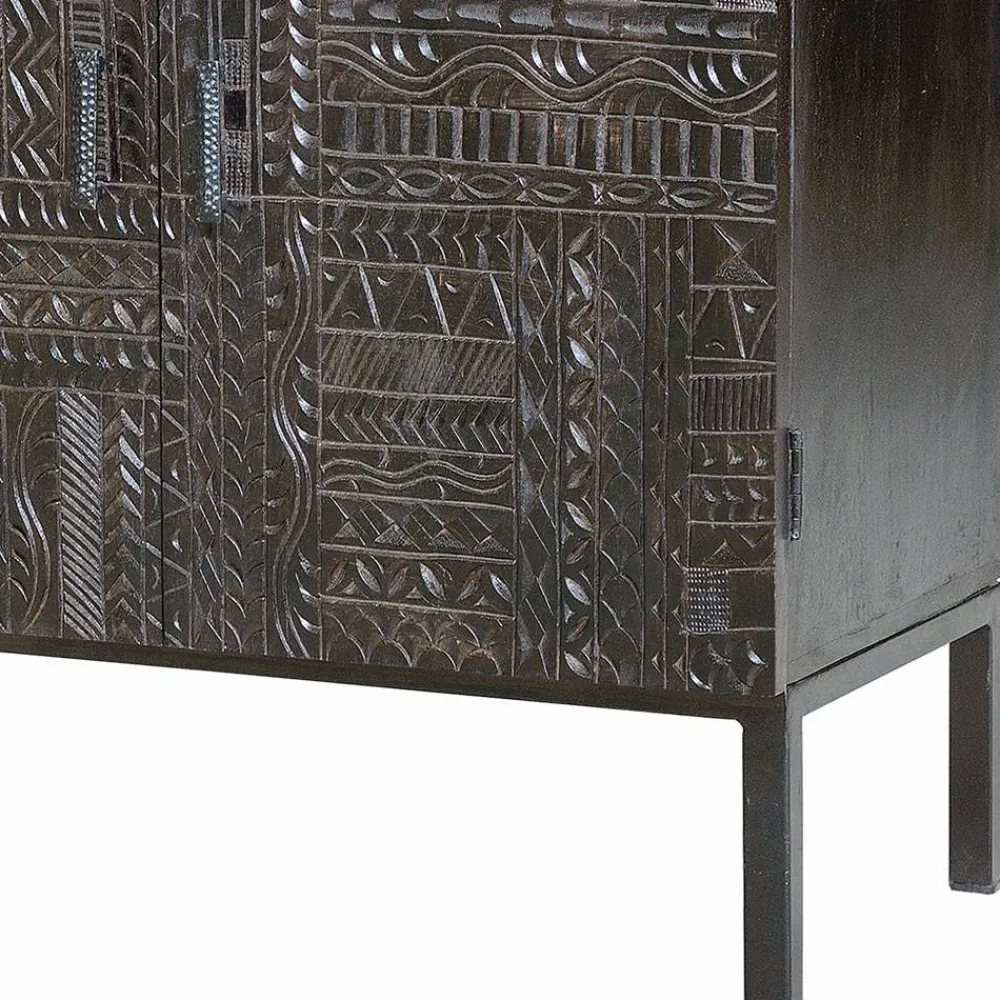 Wohnen Braune Möbel|Küchenschränke*Design Sideboard in Walnuss Braun - Solu