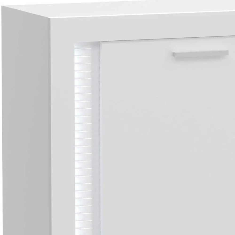 Wohnen Design Sideboard mit LED in Weiß Hochglanz - Gomata