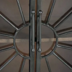 Wohnen Landhausmöbel|Küchenschränke*Design Sideboard mit vier Glas Metalltüren - Everton