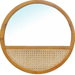 Wohnen Rattanmöbel|Spiegel*Design Spiegel aus Teak & Rattan - Vilrada