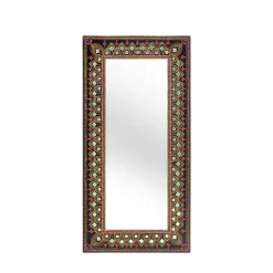 Wohnen Boho Style Möbel|Spiegel*Design Spiegel mit handbemaltem Rahmen - Noro