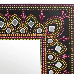 Wohnen Boho Style Möbel|Spiegel*Design Spiegel mit handbemaltem Rahmen - Noro