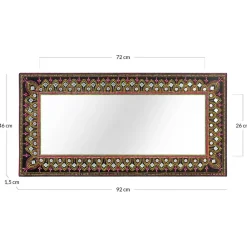 Wohnen Boho Style Möbel|Spiegel*Design Spiegel mit handbemaltem Rahmen - Noro