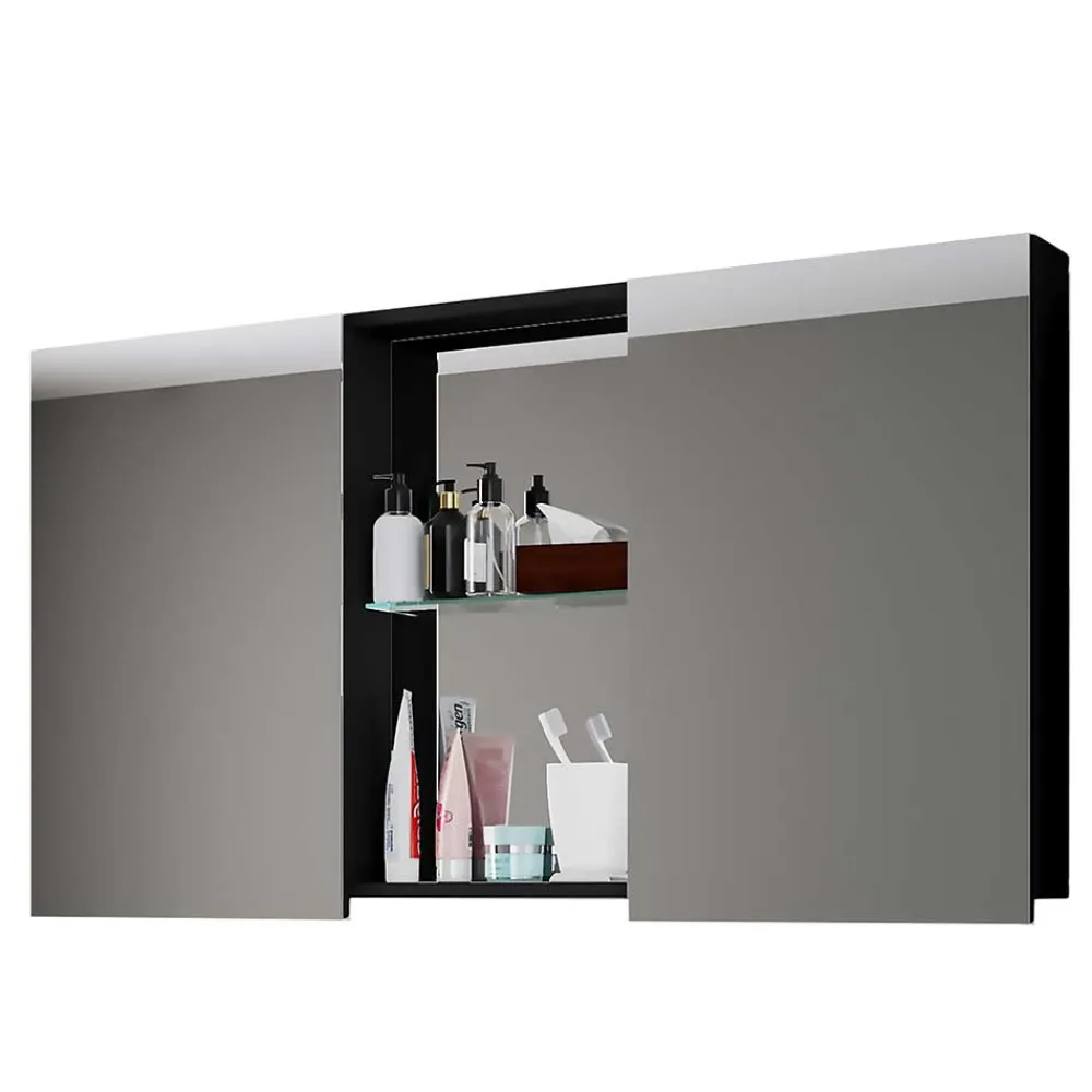 Wohnen Design Spiegelschrank mit 112cm Breite - Dorcano
